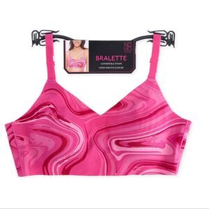 No Boundaries Junior's Wire-Free Bonded Voop Bralette, Size M